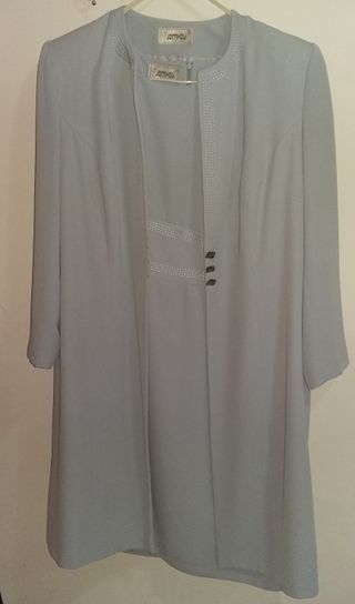 Vestido mujer ceremonia con abrigo. Talla 50