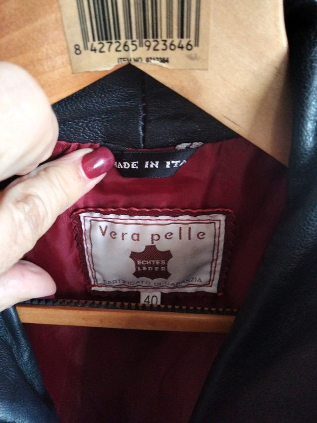 Chaqueta piel auténtica italiana