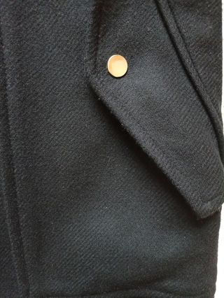 Abrigo paño 3/4 negro
