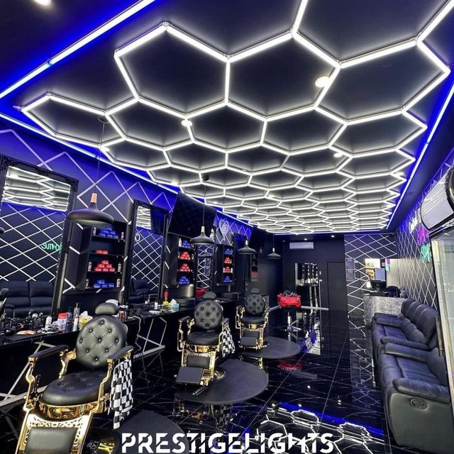 Iluminación hexagonal Barberia