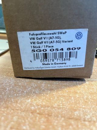 Selector modo conducción VW Golf VII