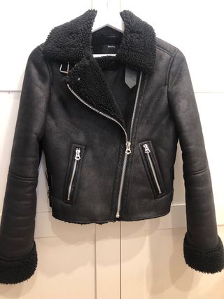 chaquetón negro vestir