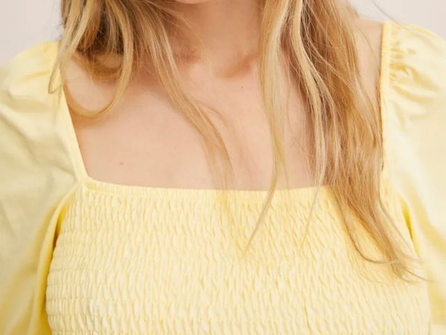 Camiseta algodon manga abullonada