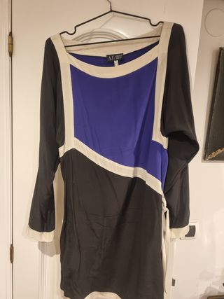 Vestido 100%seda Armani Jeans.T42