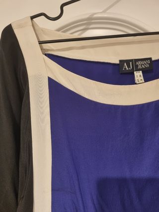 Vestido 100%seda Armani Jeans.T42