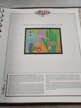 España 1998-2002 sellos album