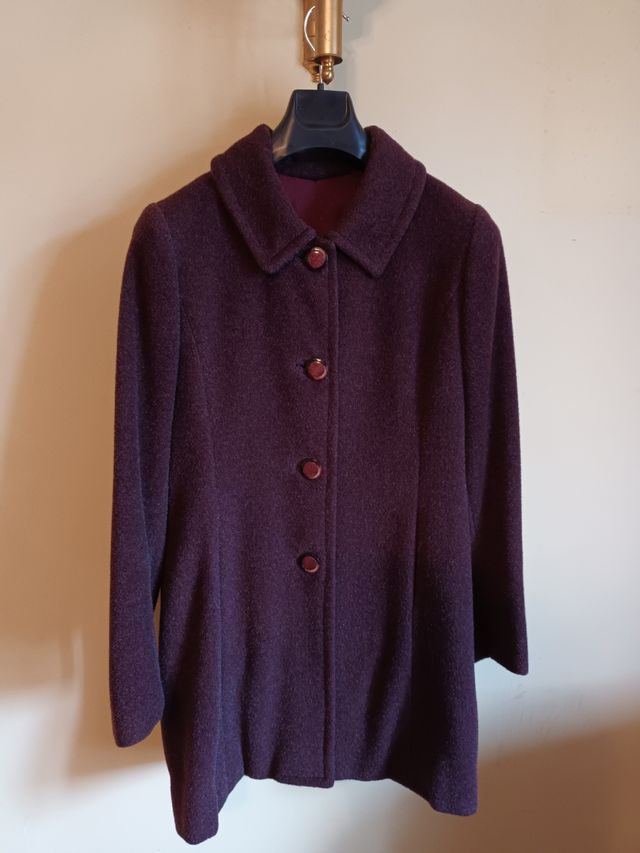 Chaquetón de paño  berenjena