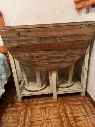 Mesa cocina plegable estilo antiguo...