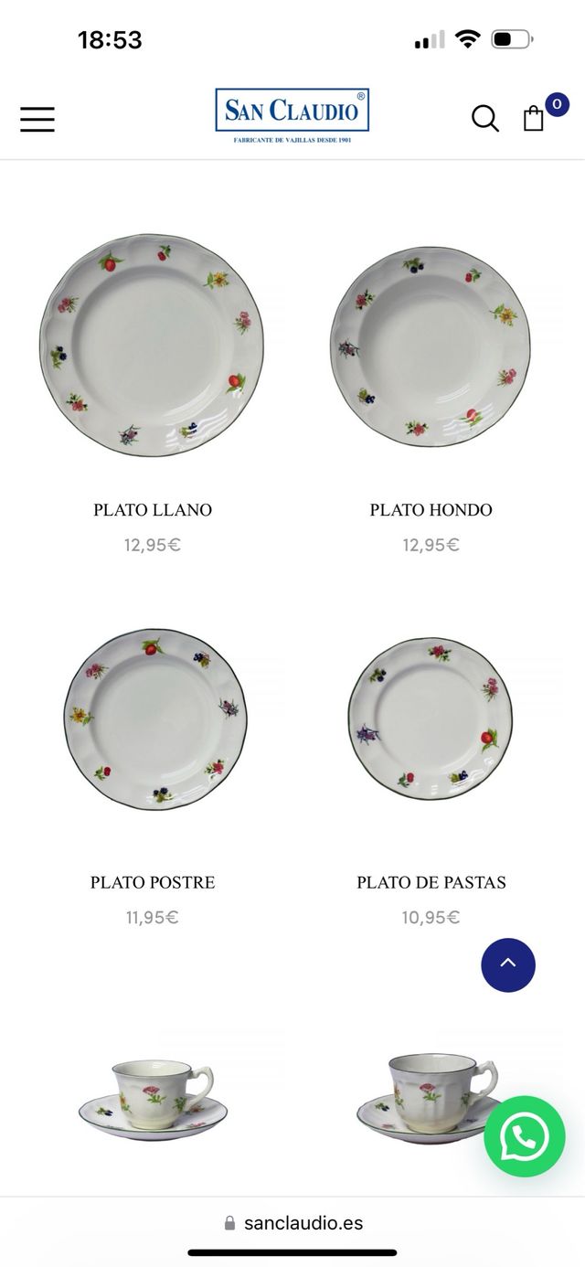 Juegos de Vajillas :San  Claudio