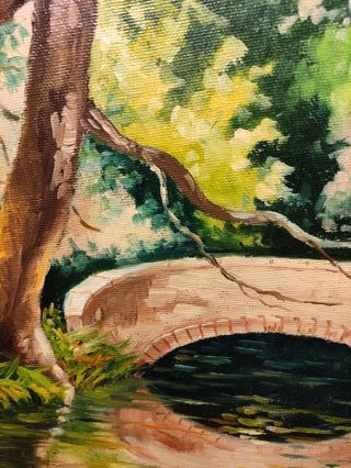 QUADRO OLIO SU TELA 40X30 – PONTE SU RUSCELLO