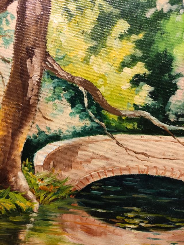 QUADRO OLIO SU TELA 40X30 – PONTE SU RUSCELLO