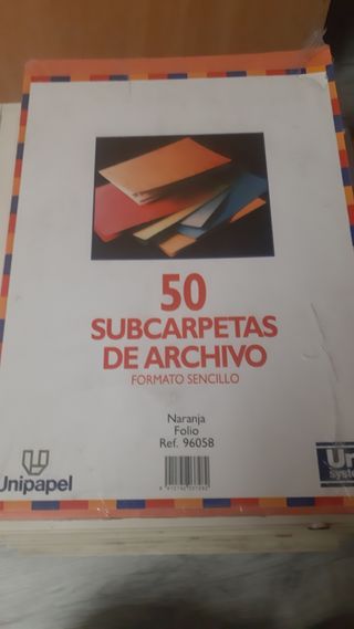 Subcarpetas de archivo