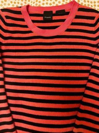 Jersey rosa rayas Pinko