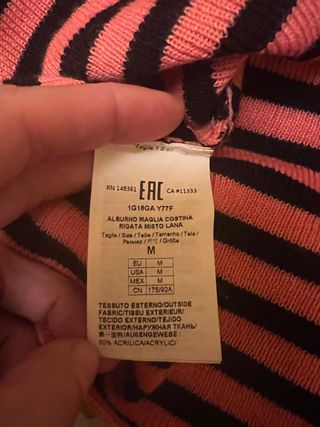 Jersey rosa rayas Pinko