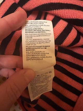 Jersey rosa rayas Pinko