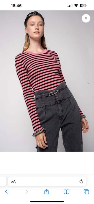 Jersey rosa rayas Pinko