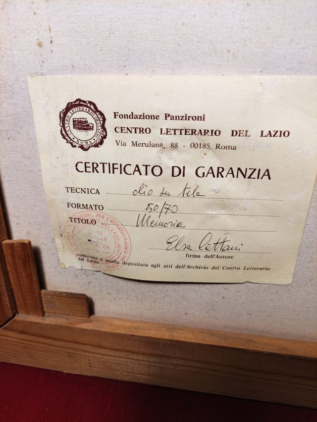 QUADRO OLIO SU TELA 70X50 – MEMORIE