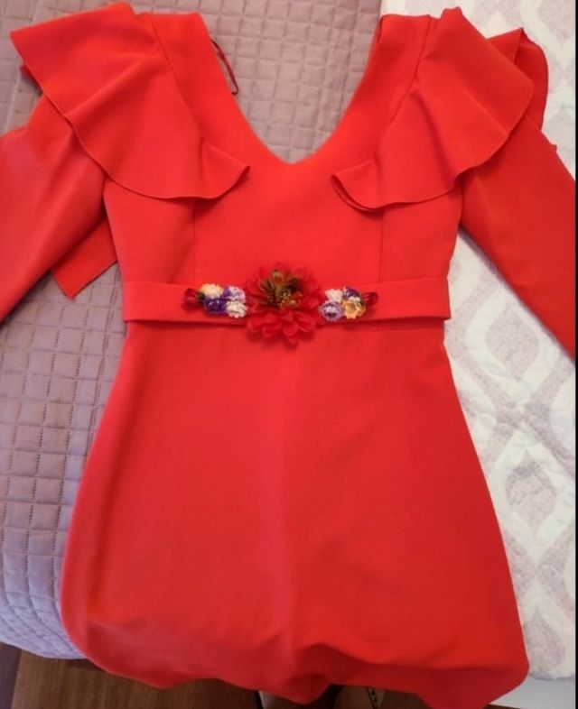 Vestido fiesta rojo Talla S