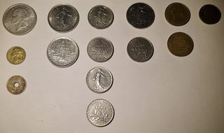 Lote de monedas de Francia
