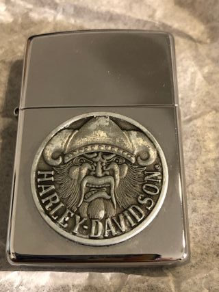 ZIPPO RARISSIMO HARLEY DAVIDSON VIKING + CUSTODIA