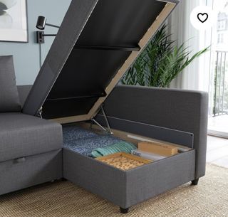 Sofá cama 3 plazas con almacenaje.