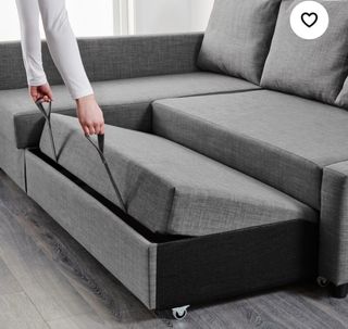 Sofá cama 3 plazas con almacenaje.