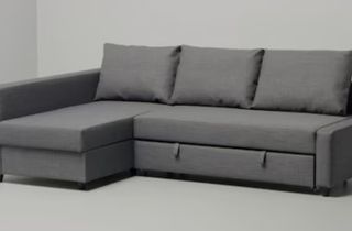 Sofá cama 3 plazas con almacenaje.