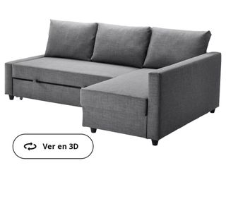 Sofá cama 3 plazas con almacenaje.