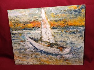 QUADRO OLIO SU TAVOLA 38X31 – MARINA 