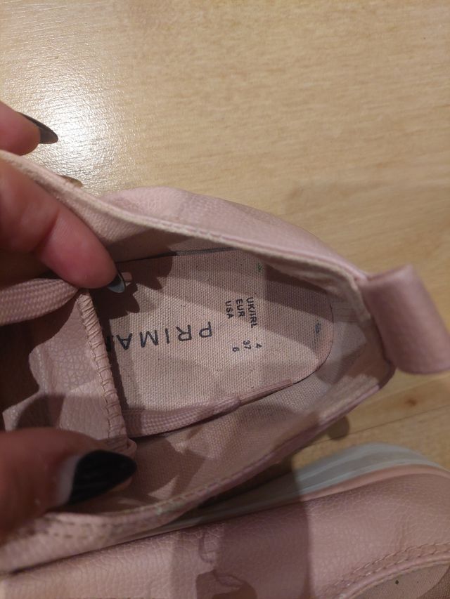 Zapatillas piel rosas