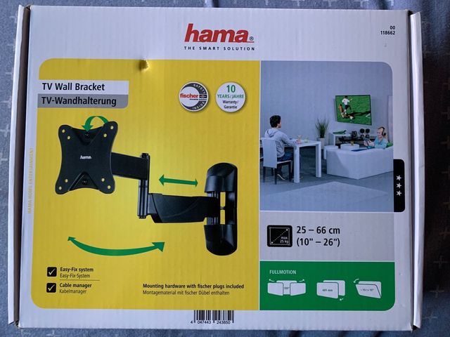 Supporto a parete per TV Hama 25-66 cm
