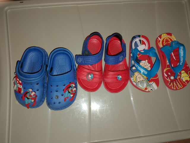 3 paia di ciabattine bambino n 21/22