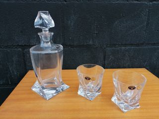 Licorera de cristal de bohemia