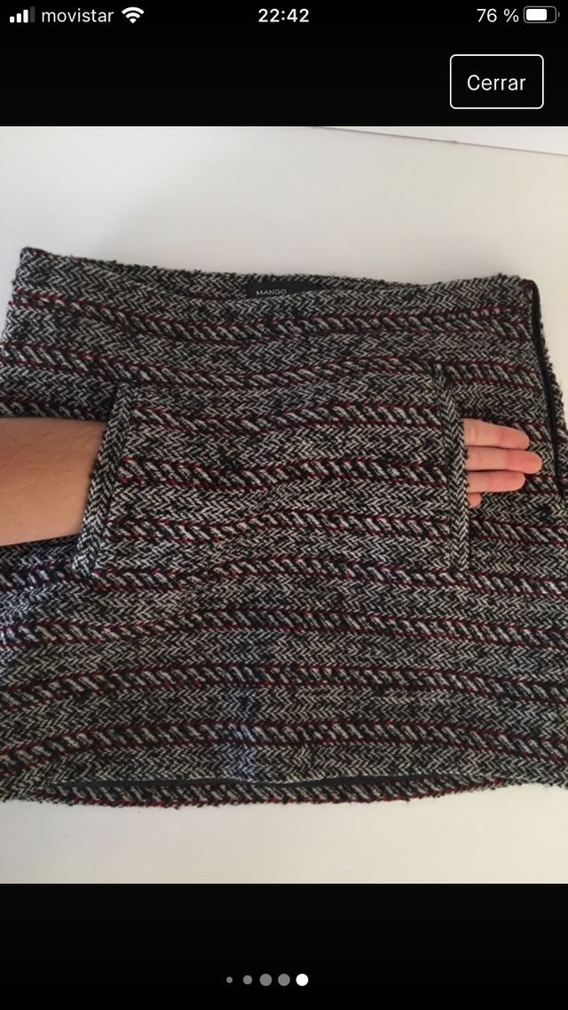 Mini falda con bolsillo de Mango