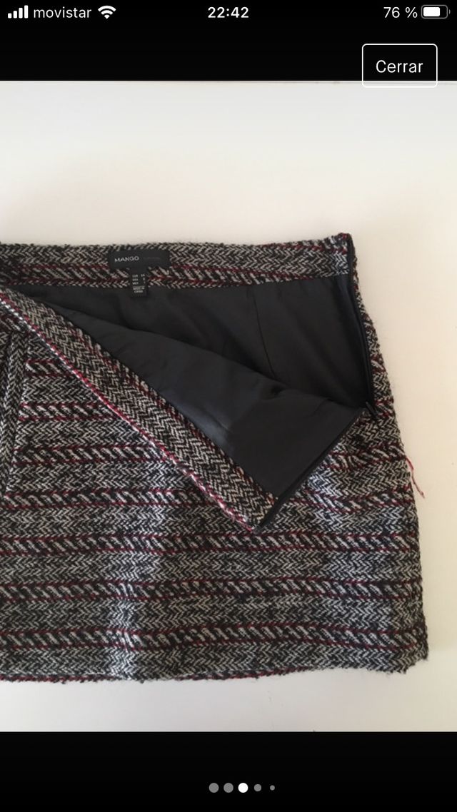 Mini falda con bolsillo de Mango