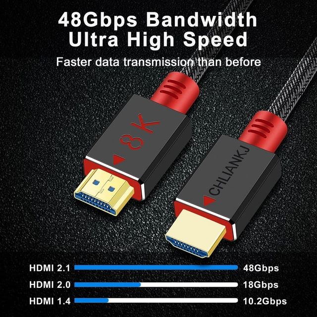 Cabo HDMI 8K alta velocidade 48GBPS