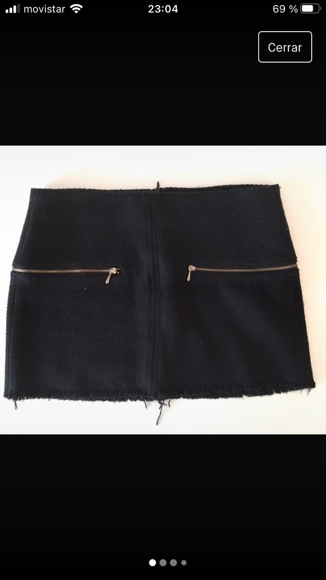 Mini falda negra de Zara