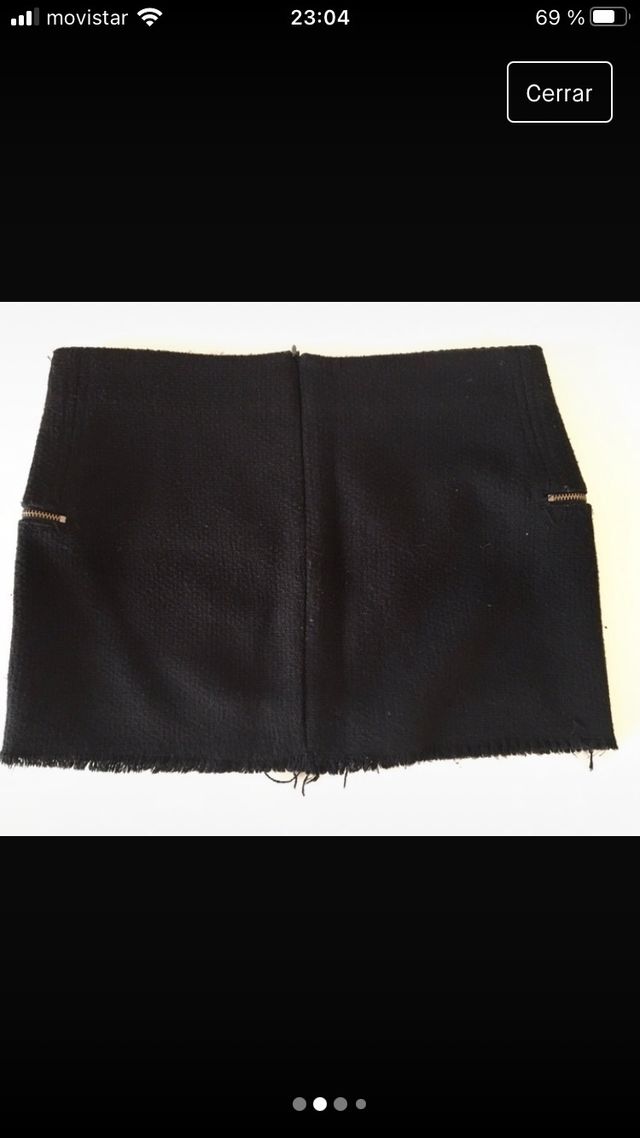 Mini falda negra de Zara