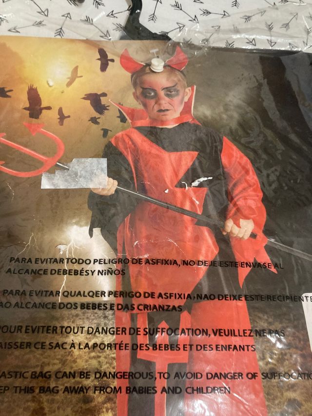 DISFRAZ DEMONIO TALLA 8/10 AÑOS