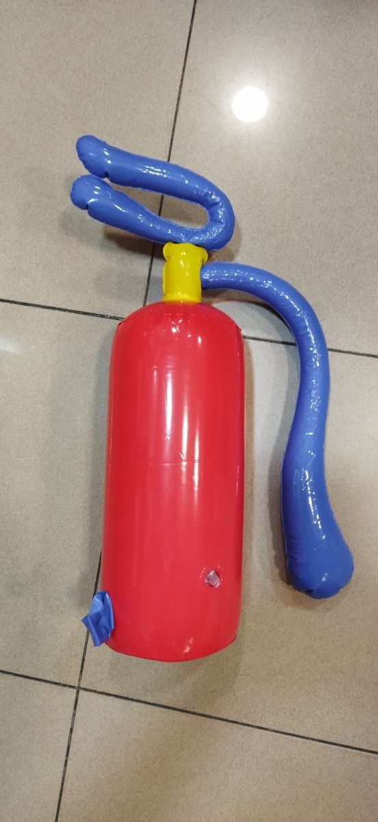 Costume da vigile del fuoco estintore in plastica 