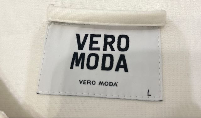 abrigo verano vero moda blanco talla l