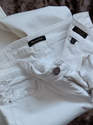 Pantalón / vaquero blanco massimo dutti