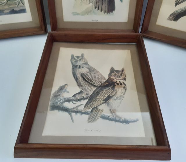 Retro Vintage Antigos 4 Quadros Molduras Madeira