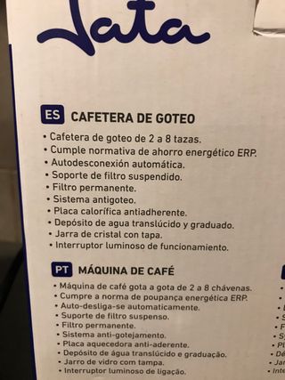 cafetera electrica JATA