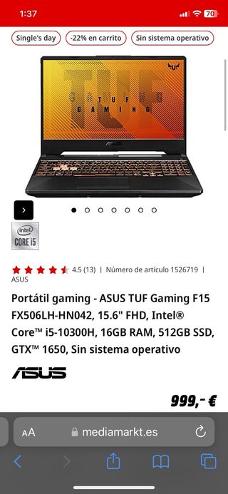  ASUS TUF Gaming F15 FX506LH-HN042