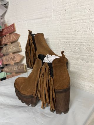 BOTIN FLECOS HANGAR PIEL TALLA 38