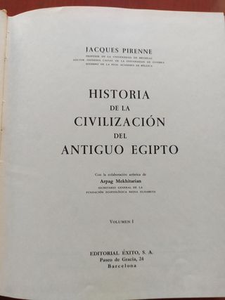 Historia Antiguo Egipto. J. Pirenne