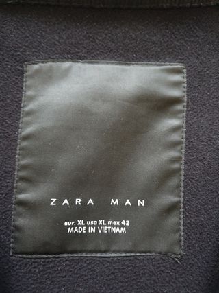 Chaqueta Zara detalle cremalleras