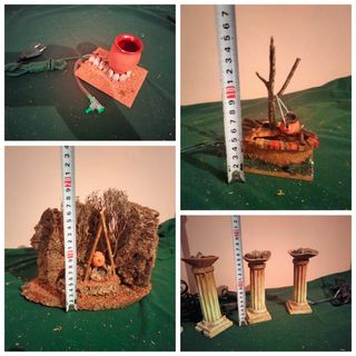 Olla caldero columnas romanas luz Belén