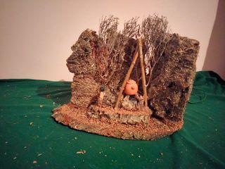 Olla caldero columnas romanas luz Belén